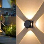 4 WAY CRYSTAL BALL WALL LIGHT