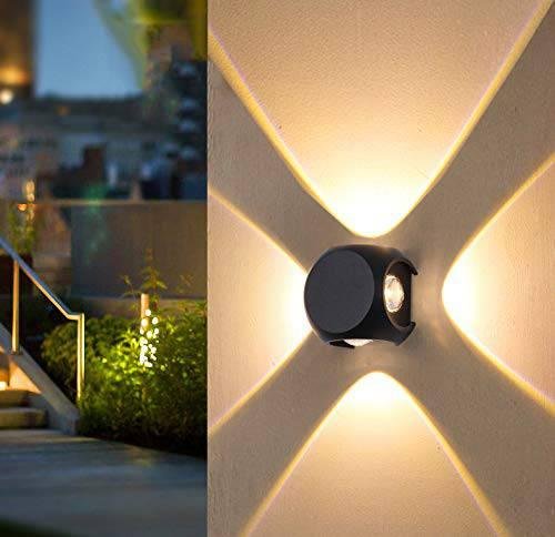 4 WAY CRYSTAL BALL WALL LIGHT